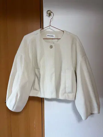 SNIDEL 노카라 자켓 아이보리