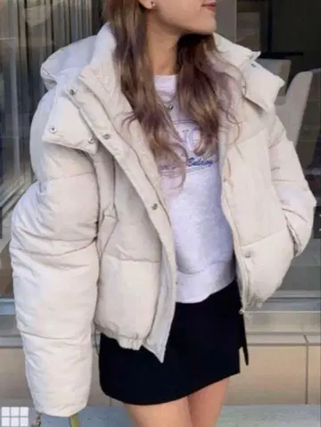 GRL 그레일 후드 부착 충전솜 다운 자켓