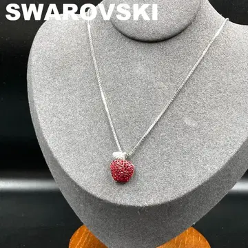 SWAROVSKI 스와로브스키 목걸이 사과 애플 실버