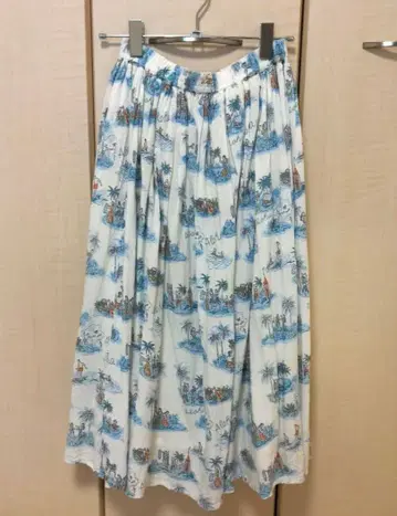 SHIPS 하와이 패턴 플레어 스커트