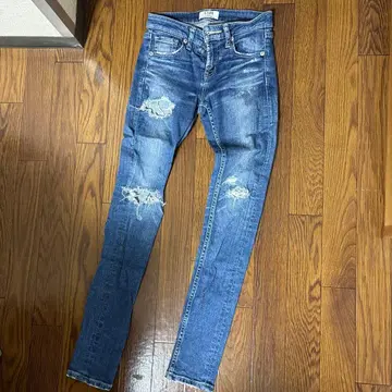 GYDA 스키니 데님 데미지 가공 S 사이즈