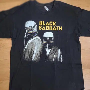 블랙 사바스 밴딩 티셔츠 블랙