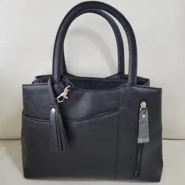 블랙 경량 인조 가죽 핸드백 여성용