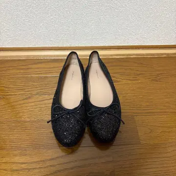 글리터 블랙 발레 슈즈