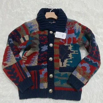 [ 미사용 ] VAN JACQUET 패치워크 니트 가디건 멀티 컬러