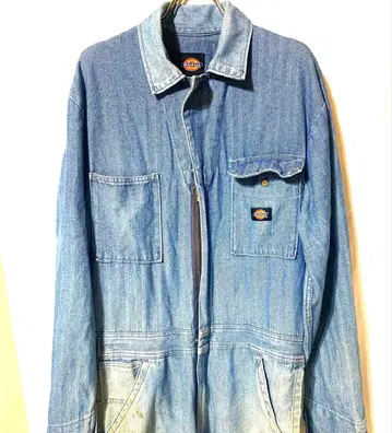 Dickies 데님 오버롤 에이징 양호