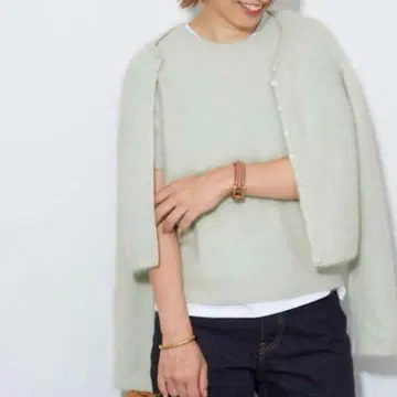 Cashmere Mix Fur 가디건 plage