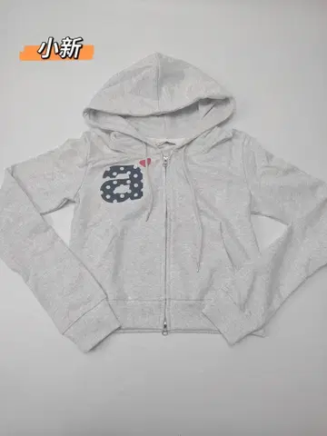 aeae 그레이 크롭 후드티