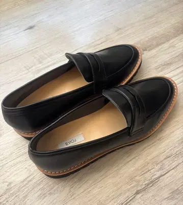 EVOJ 블랙 로퍼 슬립온