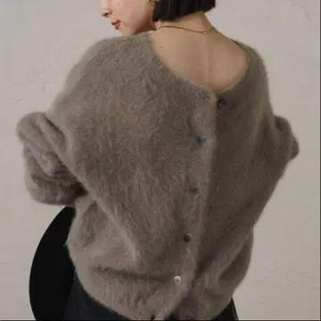 loungedress 퍼 캐시미어 니트