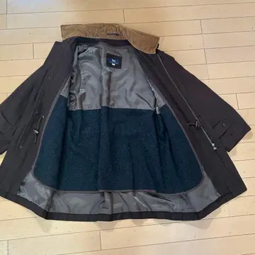 KENCOLLECTION 다크 브라운 밀리터리 자켓 남성용