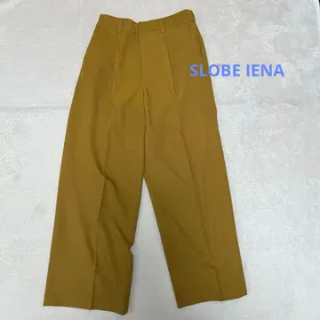 머스타드 슬랙스 허리밴딩