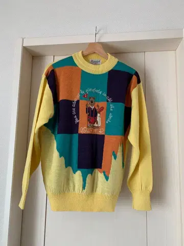 골프웨어 빈티지 남성용 긴팔 니트 스웨터