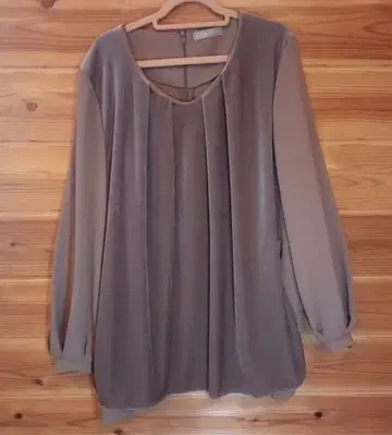 DAMA collection 베이지(약간 붉은 기) 도킹 튜닉 긴팔