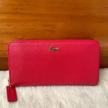 라코스테 LACOSTE 빨간색 지갑 장지갑
