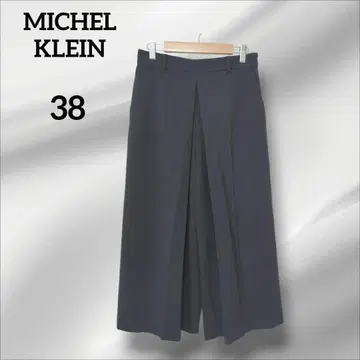 미쉘클랑 가우초 팬츠 와이드 레그 센터 턱 깔끔한 38