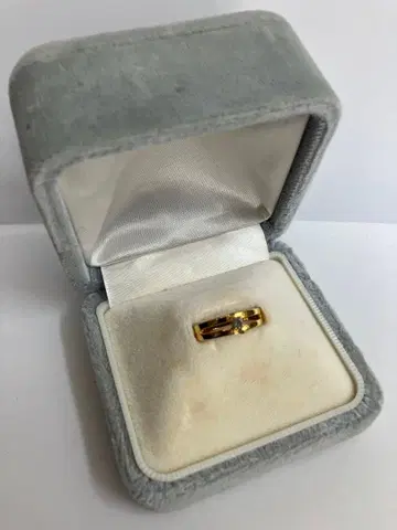 골드 스트라이프 디자인 오픈 반지