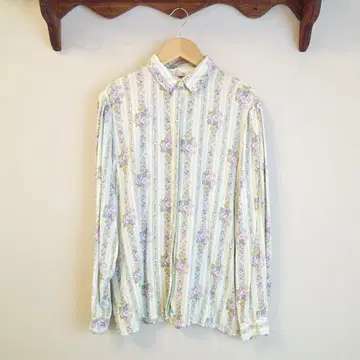 빈티지 파스텔 꽃무늬 셔츠