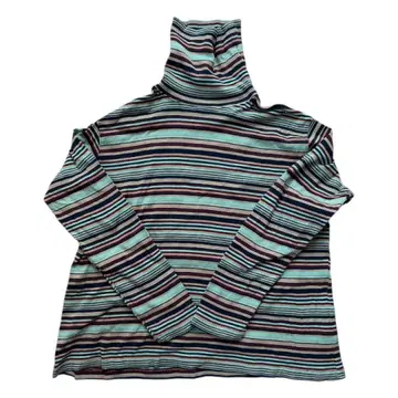 BEAMS BOY 스트라이프 터틀넥 긴팔 상의