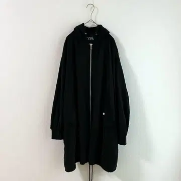 4298 자라 라이트 아우터 후드 오버 사이즈 블랙 XS