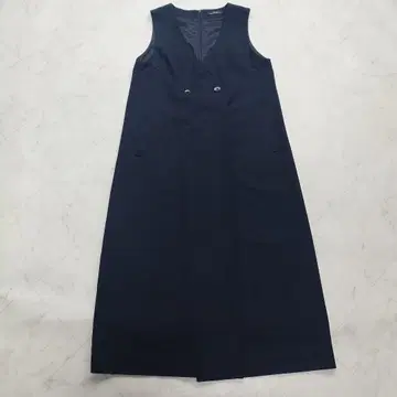 컨디션 최상 그린 라벨 릴랙싱 울 라이크 오버롤 스커트 네이비