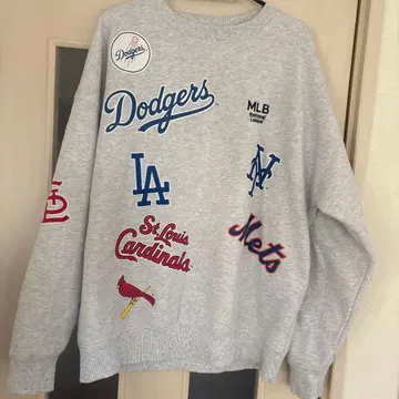 MLB 팀 로고 와펜 트레이닝복 맨투맨 M