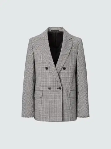 UNIQLO 더블 자켓 치도리 M 사이즈 08 DARK GRAY