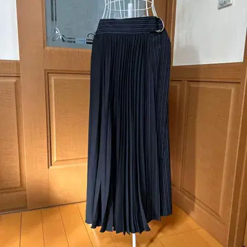 SALT+ 네이비 플리츠 랩 롱 스커트 택 포함 새상품