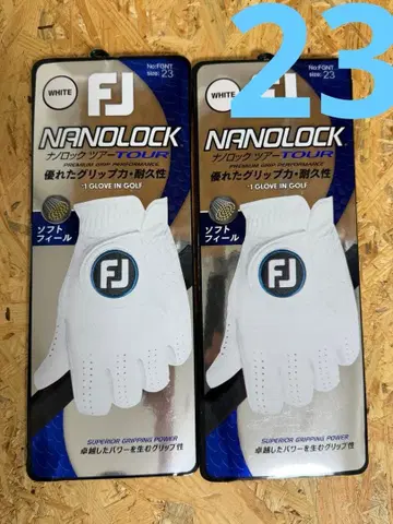 미사용 새상품 FJ 골프 그로브 나노 락 투어 23Cm 2개