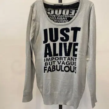 INGNI 그레이 긴팔 니트 Y2K 패션 헤이세이 갸루