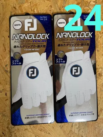 미사용 새상품 FJ 골프 그로브 나노 락 투어 24Cm 2개