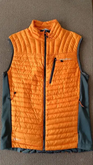 오렌지 퀼팅 다운 베스트