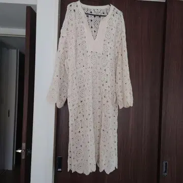 Ungrid 레이스 짜임 크림색 가디건