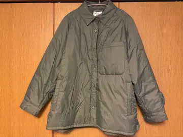 유니클로 안야 힌드마치 퍼프 테크 셔츠 자켓 올리브 XL