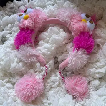 USJ 복슬복슬 핑크 캐릭터 머리띠