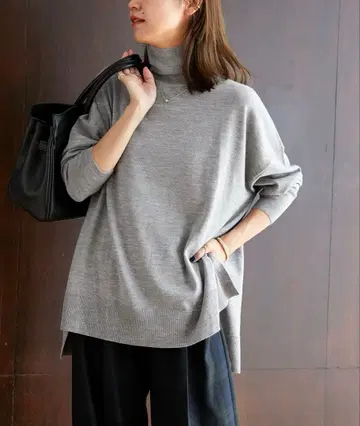 저널 스탠다드 리룸 BiellaYarn 와이드 터틀넥