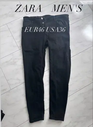 ZARA 블랙 스키니 데님 EUR46 USA36