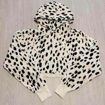 Champion 달마시안 패턴 후드티 S 오버 사이즈