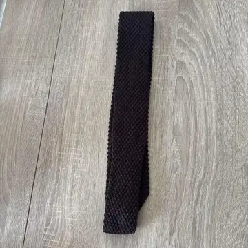 실크 100% 다크 브라운 넥타이