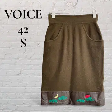 [ VOICE ] [ S ] 42 타이트 스커트 펠트 원단 울 가죽 느낌
