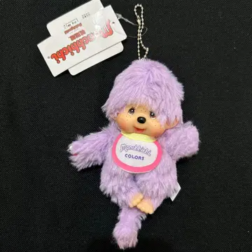 몬치치 블랙 봉제 인형 키링 보라색 퍼플