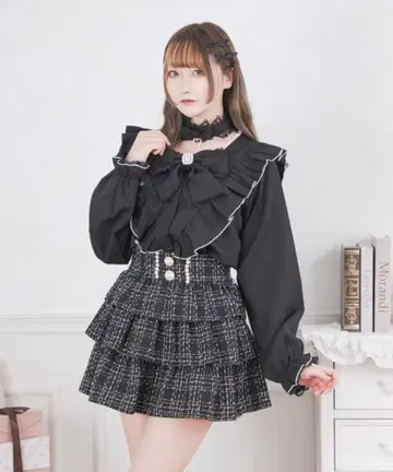 pal elfy 초커 리본 블라우스 블랙