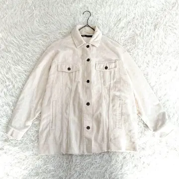[ 자라 ] 코듀로이 자켓 크림색