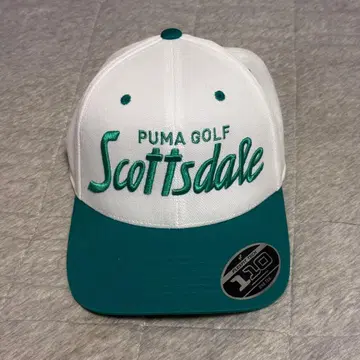 PUMA 스코츠데일 캡 110 사이즈 화이트/그린