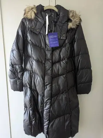 유니클로 다운 코트 브라운 여성용 M 미사용 택 포함