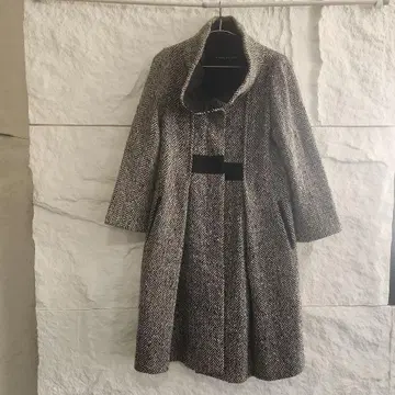 HIROKO KOSHINO 스탠드 카라 코트 40 히로코코시노 롱 코트