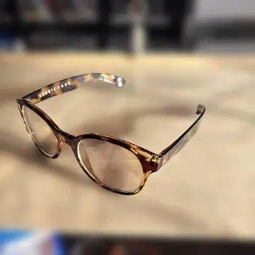 브라운 타원형 안경