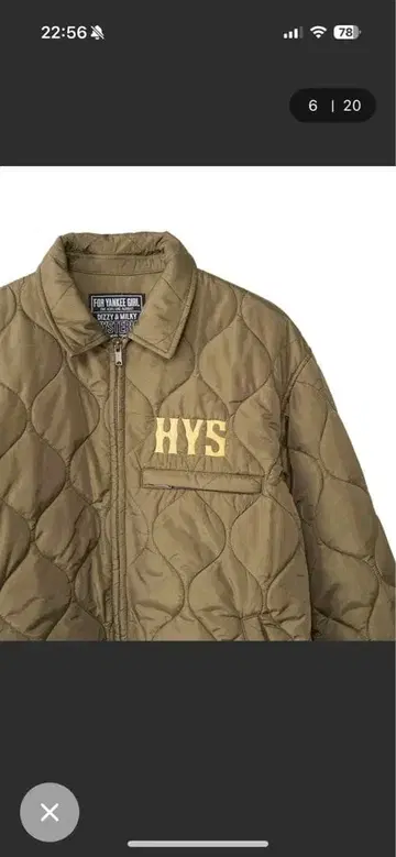 HYSTERIC GLAMOUR MICHIGAN 퀼팅 자켓