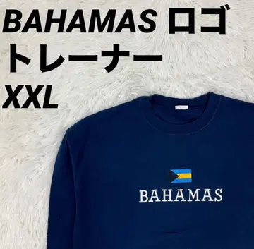 트레이닝복 맨투맨 BAHAMAS 로고 네이비 XXL 사이즈 남성용