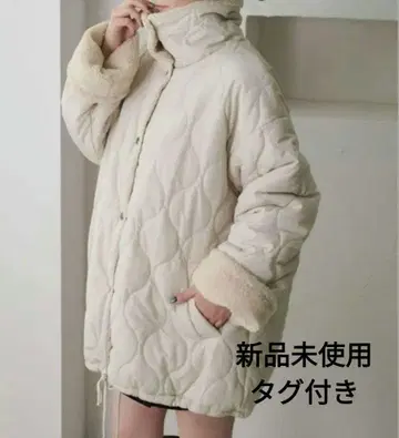 [ 미사용 새상품 ] apres jour clair 보아 안감 퀼팅 자켓